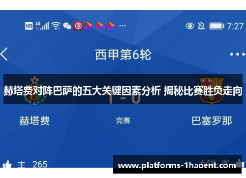 赫塔费对阵巴萨的五大关键因素分析 揭秘比赛胜负走向 赫塔费对阵巴萨的五大关键因素分析 揭秘比赛胜负走向